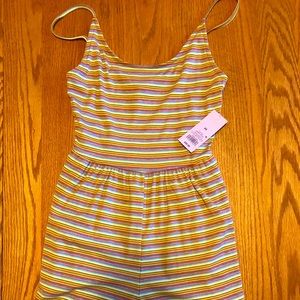Size XS candy stripe romper